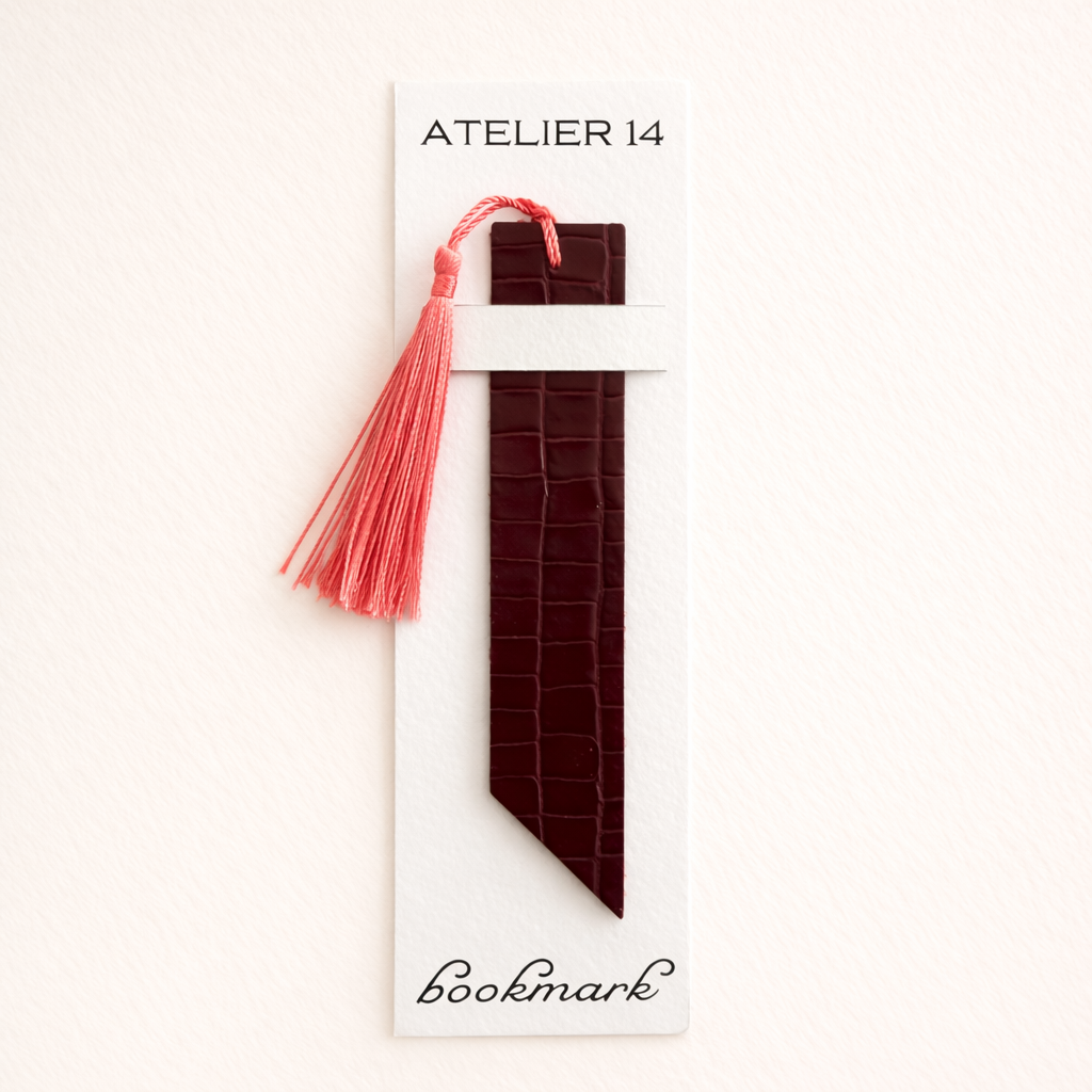 Leather bookmark