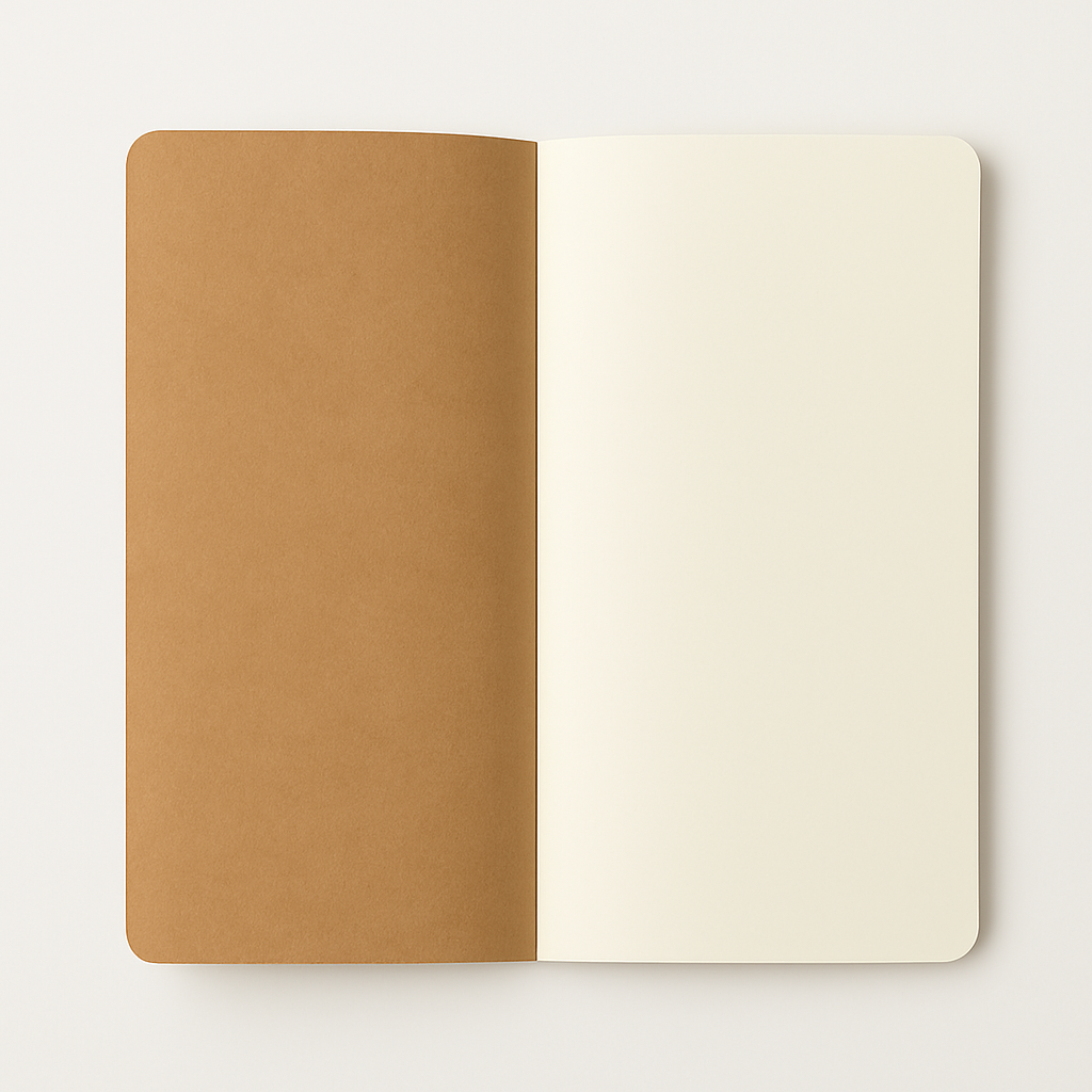 Notebook A5/B7 bianco - Kraft